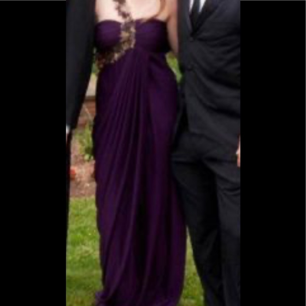 Purple Grecian Prom Dress